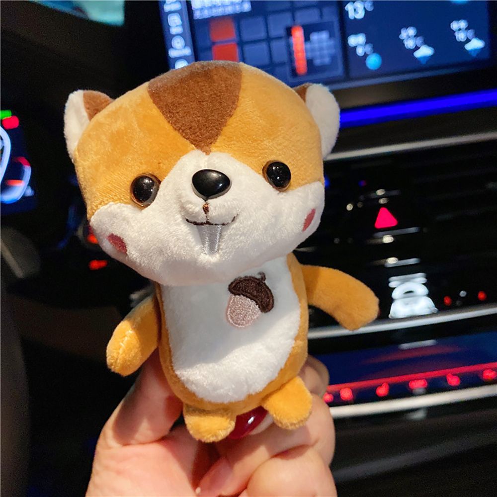 Móc khóa hình sóc nhồi bông dễ thương nhiều màu sắc