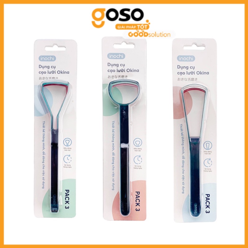 [GOSO] Dụng Cụ Cạo Lưỡi OKINA, Dụng Cụ Vệ Sinh Lưỡi Chính Hãng INOCHI