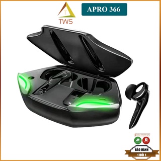 Tai nghe bluetooth gaming apro 366 wireless 5.0 có led,tai nghe gaming bluetooth đôk trễ thấp chuyên game- tws.offical