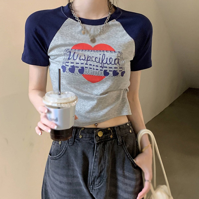 Áo Thun Nữ Ngắn Tay Cổ Tròn Thời Trang