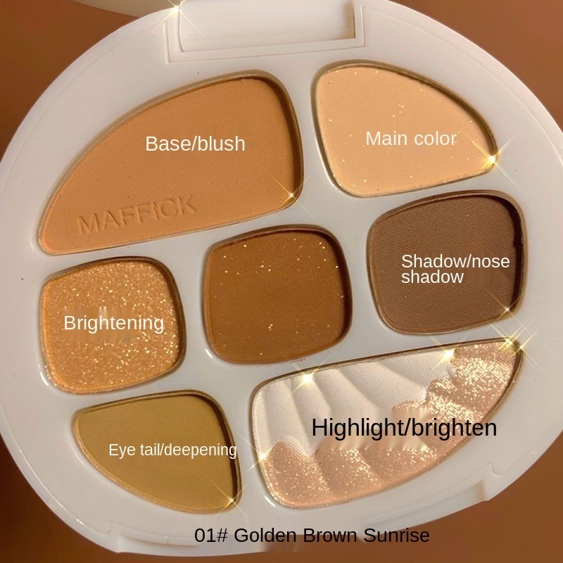 Bảng phấn mắt má hồng bắt sáng toàn diện MAFFICK vỏ sò | BigBuy360 - bigbuy360.vn