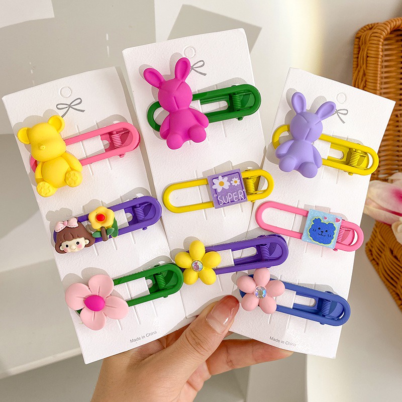 Kẹp Tóc Hoạt Hình Xinh Xắn Giúp Gọn Gàng Cho Bé Gái
