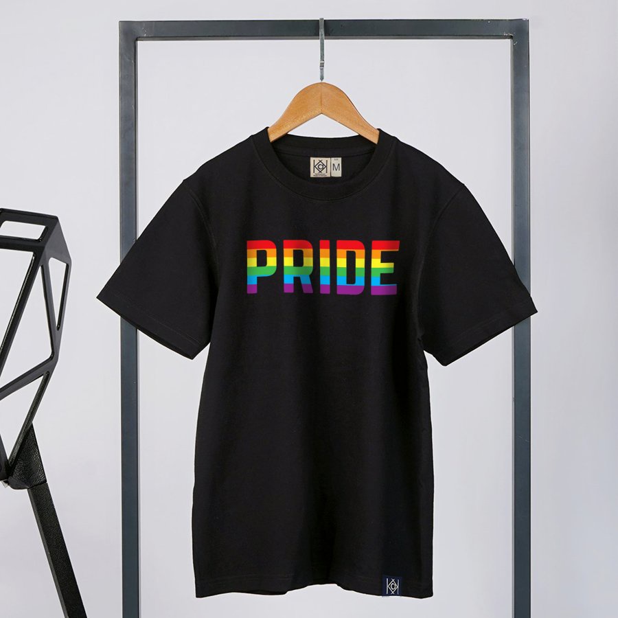 Áo Phông Thun Mát LGBT Cờ Gay Les Nam Nữ Cổ Tròn Hình In Pride Tự Hào Cộng Đồng Chuyển Gioi Nhiều Màu Đen MVR KK6005
