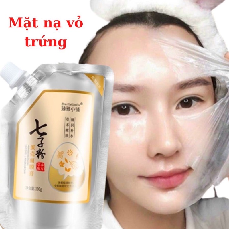 Mặt Nạ Vỏ Trứng Thảo Dược HEYXI Làm Trắng Da Mặt, Làm Sáng Da Chống Nếp Nhăn Nội Địa Trung