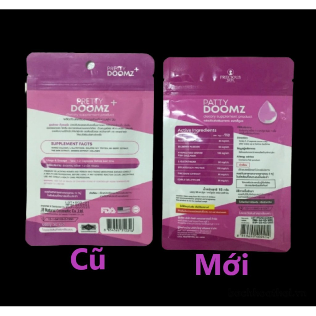 (SHOP NGUYỄN NHƯ THỦY) Viên uống  Patty Doomz Thái Lan chính hãng (Gói 30 viên) | BigBuy360 - bigbuy360.vn