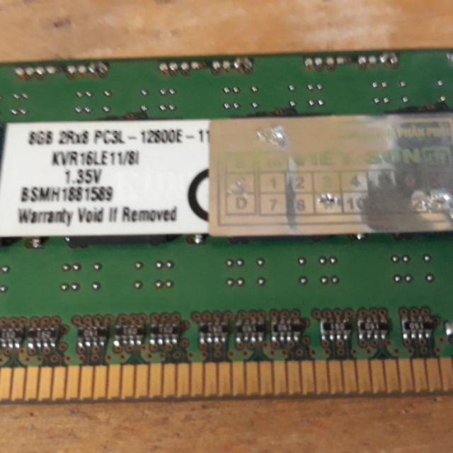 Ram server tháo net 8g dr3 KINGSTON bus 1600