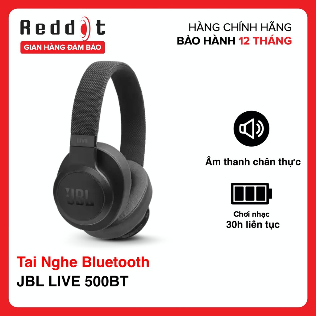 Tai nghe JBL Bluetooth T500BT - Hàng Chính Hãng