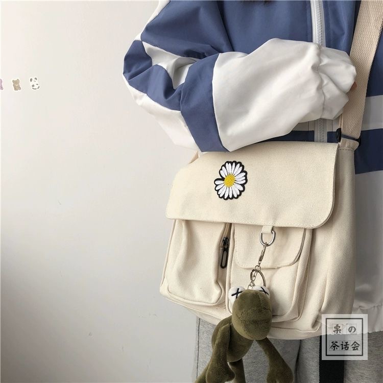 Túi Xách Canvas Cỡ Lớn Phong Cách Hàn Quốc Cho Nữ