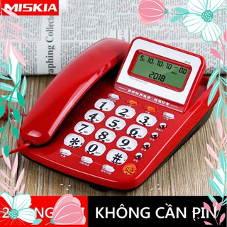 Điện thoại cố định điện thoại bàn màu trắng và đỏ H25R/H25W* T T