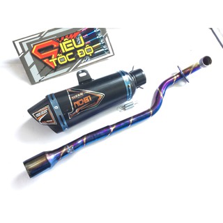 Bộ pô nobi đen full cổ titan wave blade, wave s, wave rs, wave rsx, wave alpha 110