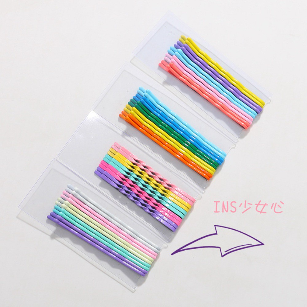 Set 10 Kẹp Tóc Màu Sắc Cầu Vồng Xinh Xắn Cho Nữ