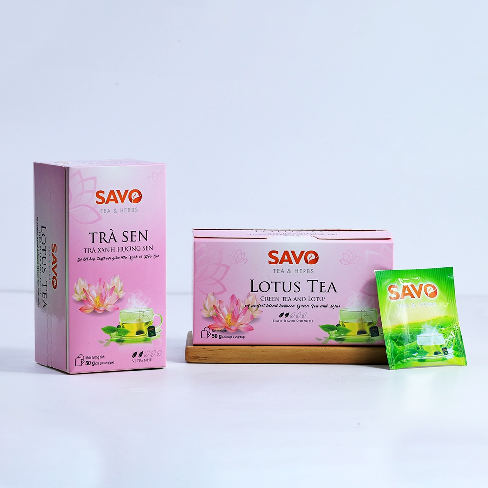 Trà SAVO sen 25 gói x 2g KPHUCSINH - Hàng Chính Hãng