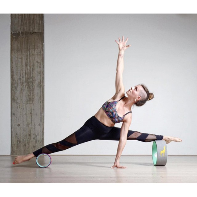 Vòng tập yoga 33 * 13 cm khung nhựa ABS chịu lực 150 kg bọc cao su Pu in hoa văn chống trơn trượt 100% KICO