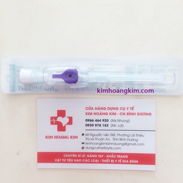 Hộp 100 Kim luồn tĩnh mạch Mediflon 26G (Ấn Độ) dành cho trẻ em, trẻ sơ sinh