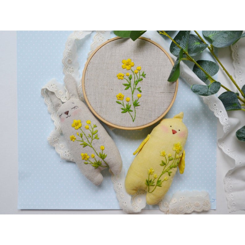 DIY THÊU THỎ BÔNG / KIT NGUYÊN LIỆU HANDMADE RABBIT ĐÁNG YÊU/ TỰ LÀM GẤU BÔNG TRANG TRÍ NHÀ CỬA- NANA SHOP