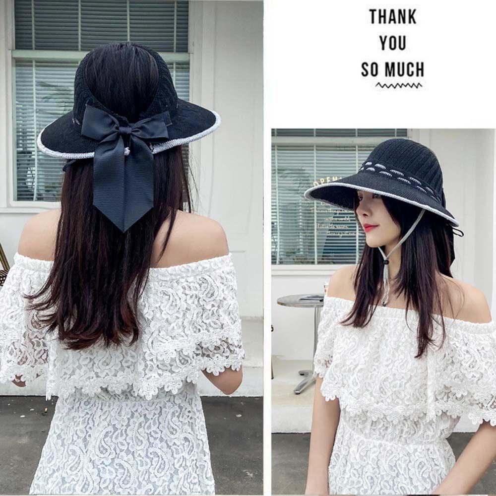 Mũ Cói Rộng Vành Hở Chóp Chống Nắng Nhiều Màu Sắc Thời Trang Mùa Hè Cho Nữ