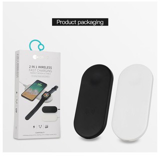 Đế sạc không dây Coteetci 2 in 1 cho IPhone và Apple Watch