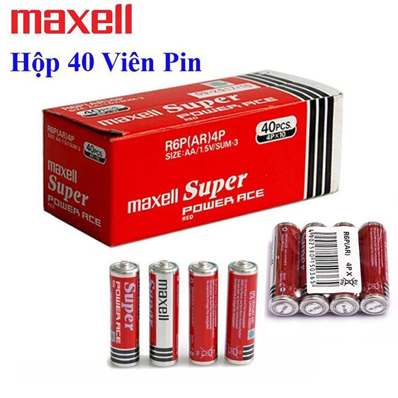 Hộp 40 viên pin tiểu lớn AA (2A) Maxell