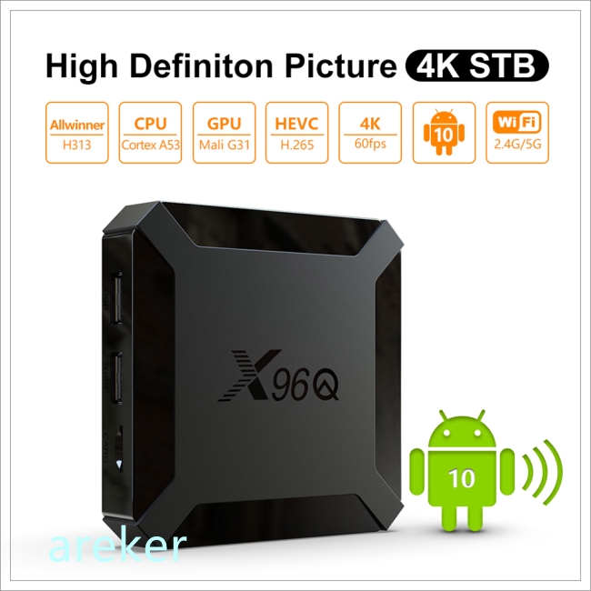 Đầu Tv Box Android 10.0 X96Q Allwinner H313 Quad Core 4k Smart Android Tv 2.4g Wifi X96 Q
