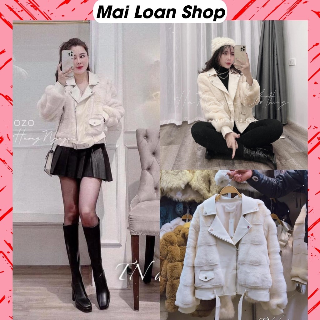 Áo Khoác Nữ Thu Đông Cao Cấp, Áo Khoác Da Nữ 2 Lớp Pha Lông Cổ Vest Siêu Cá Tính.