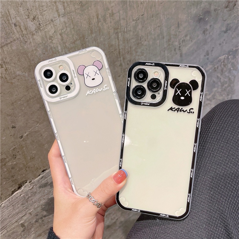 Ốp Lưng Iphone Cạnh Vuông Viền Nổi Bảo Vệ Camera Kaws Logo 6/6plus/6s/6splus/7/7plus/8plus/x/xs/11/12/pro/max