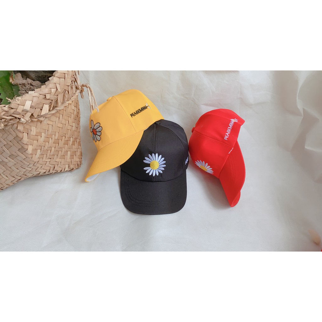 Mũ nón thêu hoa cúc siêu xinh đủ 3 màu-Z005