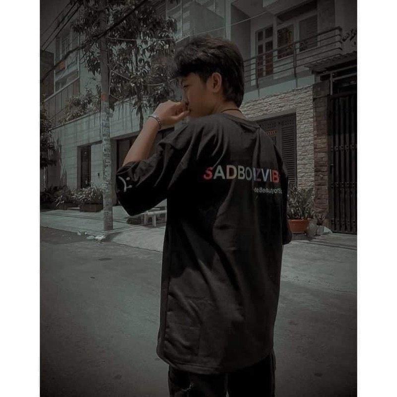 Áo Thun Tay Lỡ Chữ SADBOIZ 7 Màu Cực Chất Hot Hit Nam Nữ From Rộng Oversize