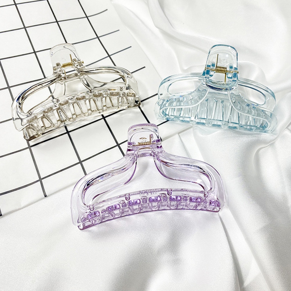 Kẹp tóc hình cá mập bằng nhựa trong suốt cỡ lớn phong cách Hàn Quốc cho nữ