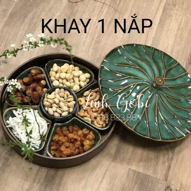 Khay mứt bánh kẹo bằng sứ ngày tết