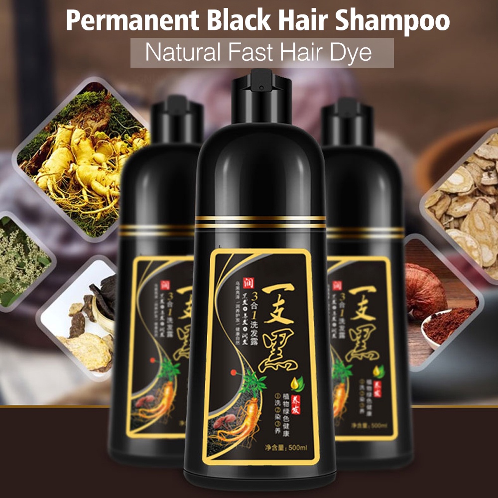 Dầu Gội Nhuộm Tóc Đen Agdoad 500ml Thành Phần Thực Vật Tự Nhiên