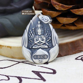 Mặt Dây Chuyển Phật Bản Mệnh Thiên Thủ Thiên Nhãn Bạc Thái