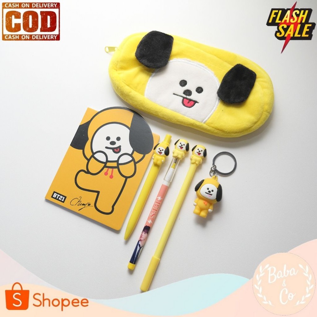 Bộ Dụng Cụ Học Tập Dễ Thương Cho Bé Bt21 Bts Bt21