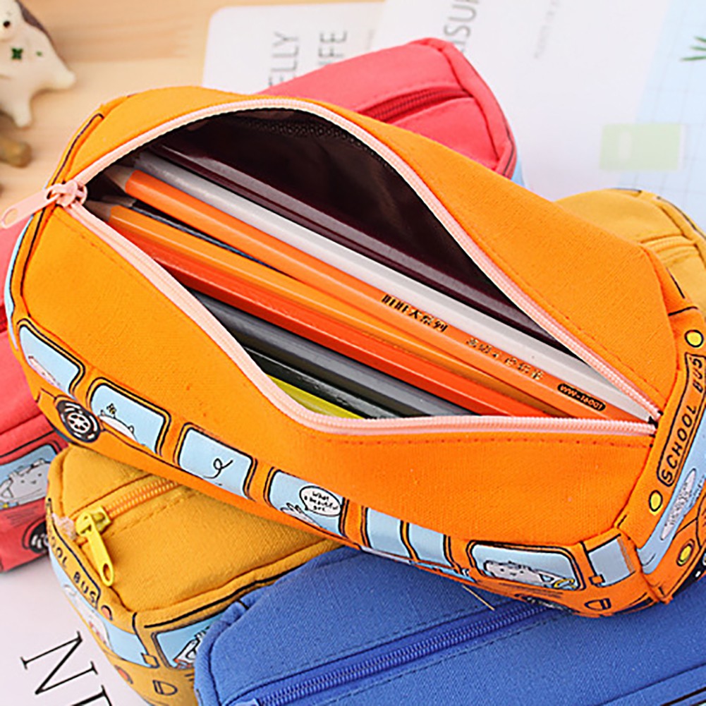 Túi đựng bút hình xe buýt xinh xắn tiện dụng