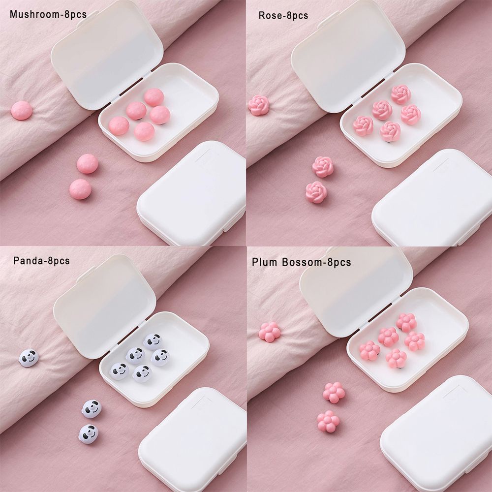 Set 8 Kẹp Cố Định Tấm Trải Giường / Vỏ Chăn Chống Trượt In Họa Tiết Hoa/Gấu Trúc