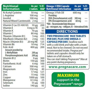 Vitamin Bầu Pregnacare Max UK