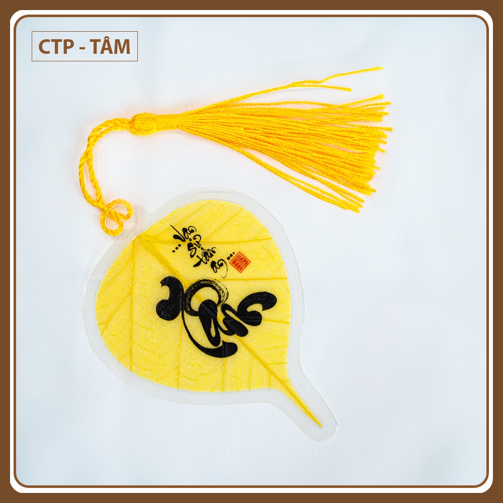 Lá bồ đề chữ thư pháp treo trang trí nhà cửa, đặt ốp điện thoại - Mani Decor