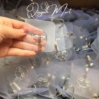 Móc dán tường, móc treo đồ trong suốt chịu lực tốt, không cần khoan tường