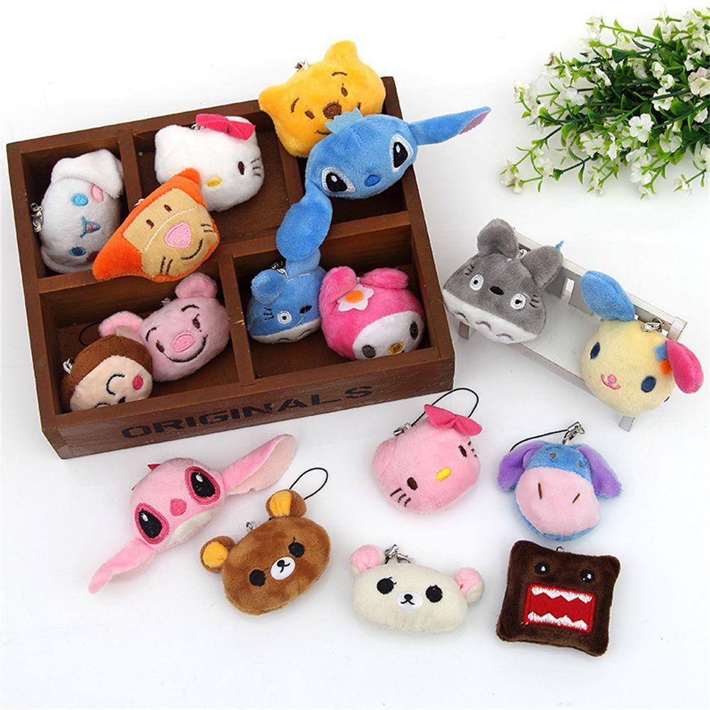 Móc Khóa Đồ chơi nhồi bông Hình Mèo Kitty Stitch Đáng Yêu