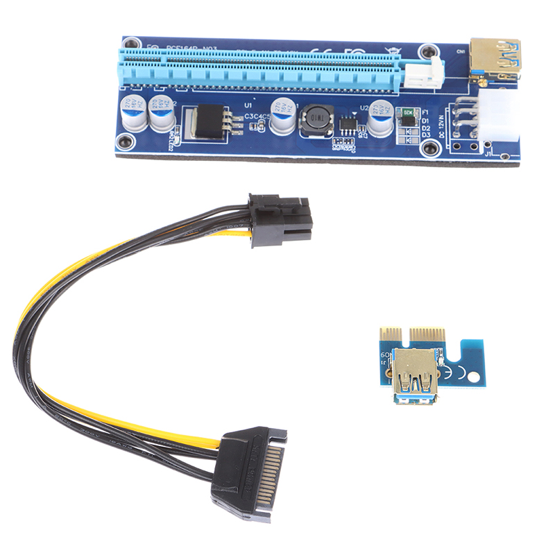 Dây Cáp Nguồn Pci-e 1x Sang 16x 60cm Usb 3.0 Pci-e Sata Sang 6pin