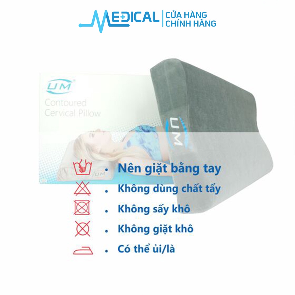 Gối hỗ trợ cổ vai gáy 2 chiều United Medicare B06 màu xám - MEDICAL