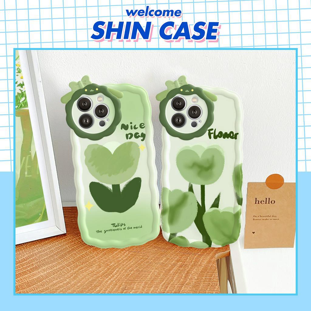 Ốp lưng iphone nơ lượn sóng Green Tulip 6/6plus/6s/6splus/7/7plus/8/8plus/x/xs/11/12/13/14/pro/max/promax/plus/shin/case
