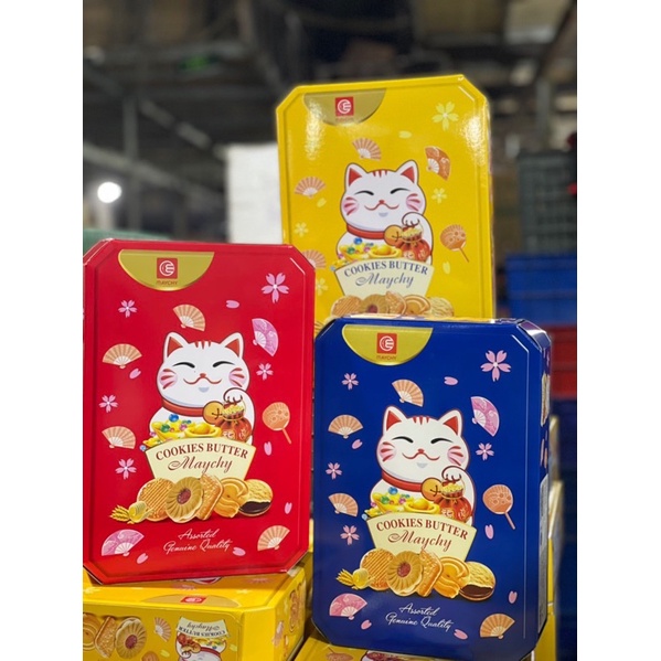 Bánh quy Maychy Mèo thần tài 500g