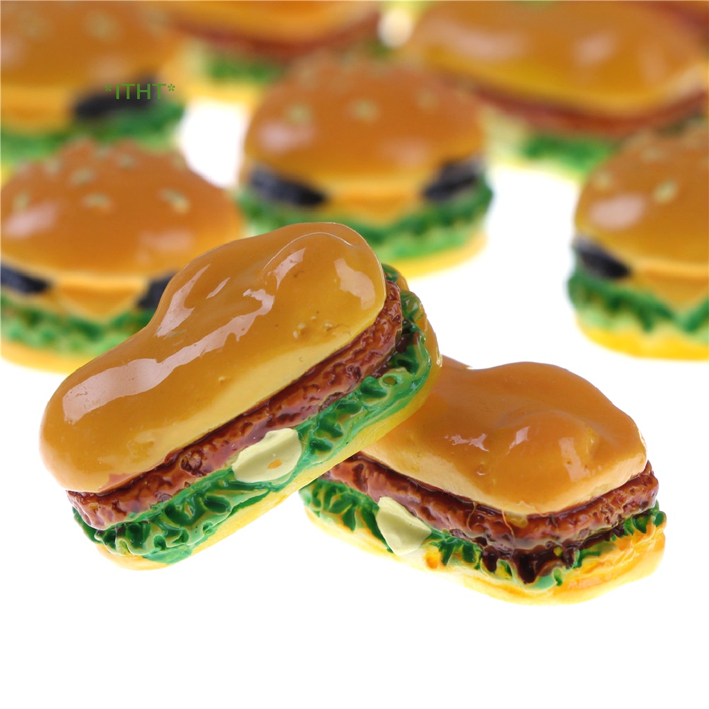 Set 2 Bánh Hamburger Đồ Chơi Mini Cho Nhà Búp Bê Mới