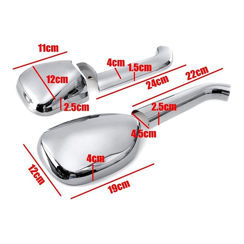 Khung Viền Gương Chiếu Hậu Bằng Chrome Cho TOYOTA HIACE Travel 2005-2018 T2P-1417-TOY308