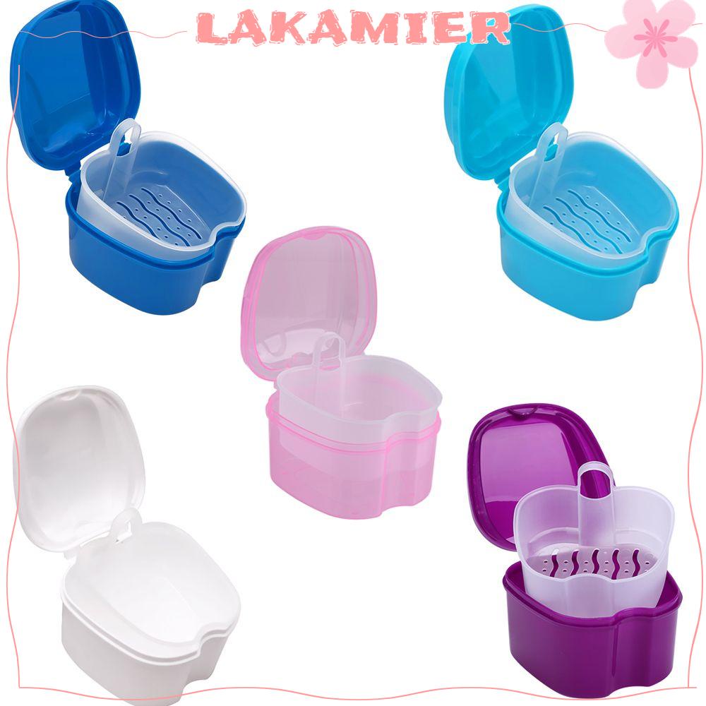 Hộp Đựng Răng Giả Kèm Khay Lưới Treo Chỉnh Nha Chuyên Dụng