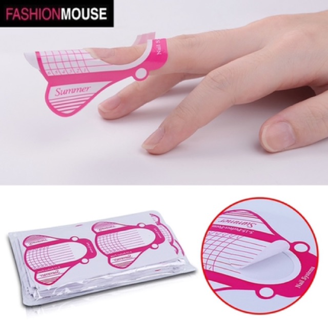 Giấy phom, giấy form, giấy from đắp gel nối móng cuộn lớn 500 miếng