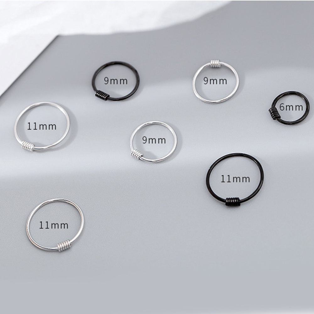 Bông Tai Nữ Hình Tròn 9mm S925 Kích Thước 6mm 11mm