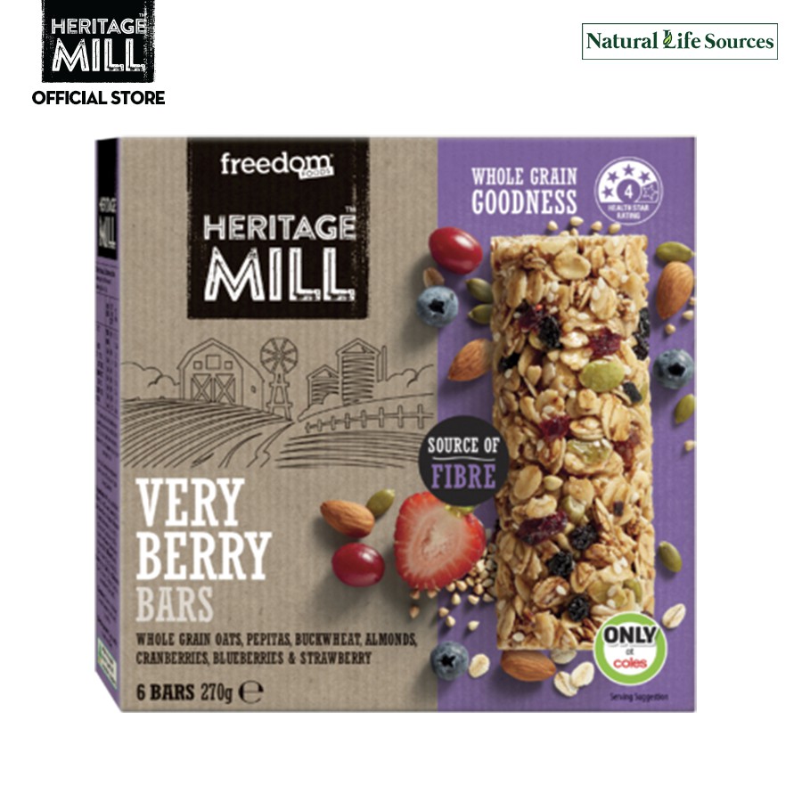 Hộp 6 thanh Ngũ Cốc Heritage Mill Berries DATE 27.11.2020