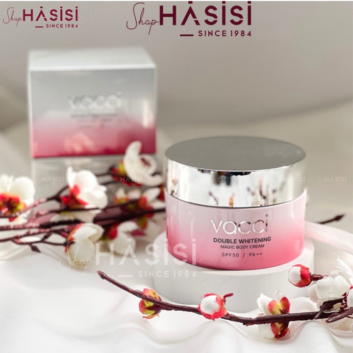 Kem Dưỡng Trắng Toàn Thân VACCI DOUBLE WHITENING MAGIC BODY CREAM SPF50/PA++ 160ml