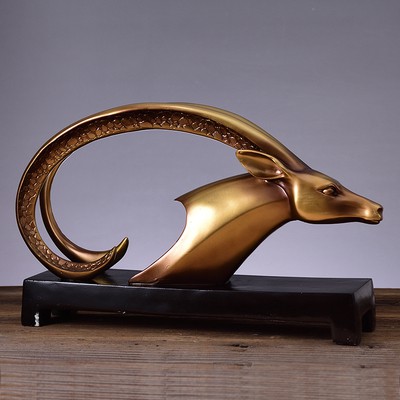 Trượng LINH DƯƠNG ĐẾ VƯƠNG, Tượng Decor trang trí nội cao cấp, Trang trí phòng khách, trang trí phòng làm việc